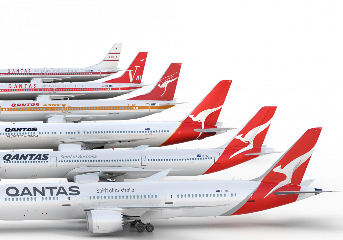 Qantas Plane Png Download Image - 2 (1200x841), Png Download