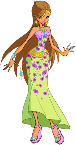 Flora 6 Egypt Full - Winx Club Season 6 Flora (251x480), Png Download