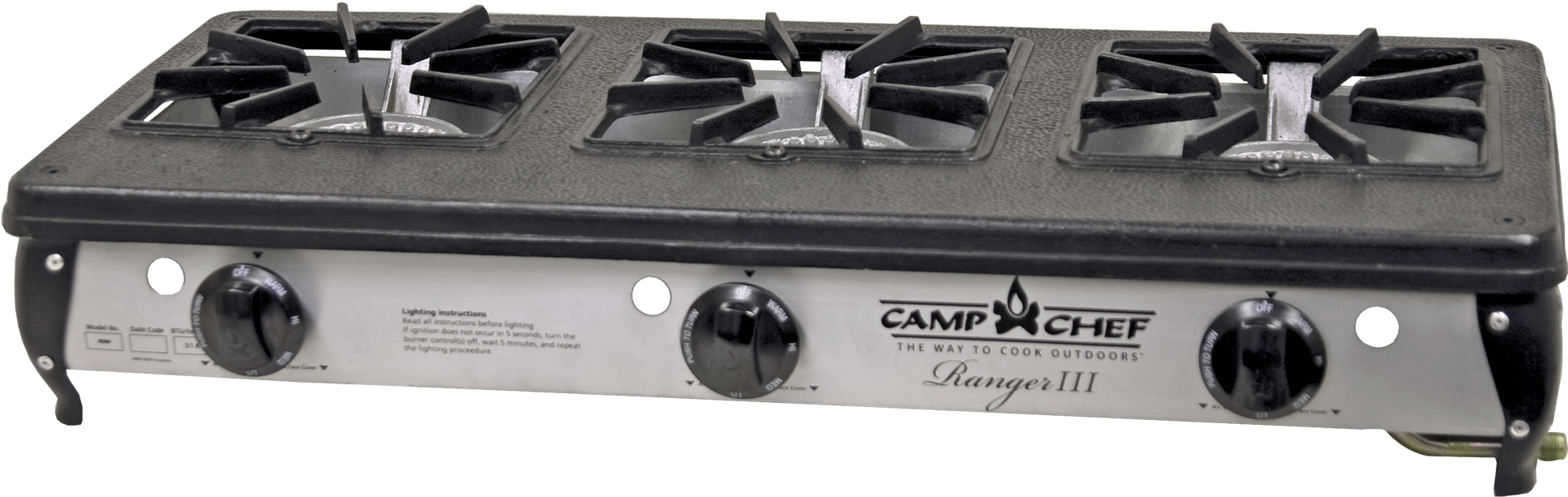 Burner Blind Stove, 3 Burner Stove, 3 Burner Blind - Camp Chef Ranger Iii Three-burner Camp Stove (2048x749), Png Download