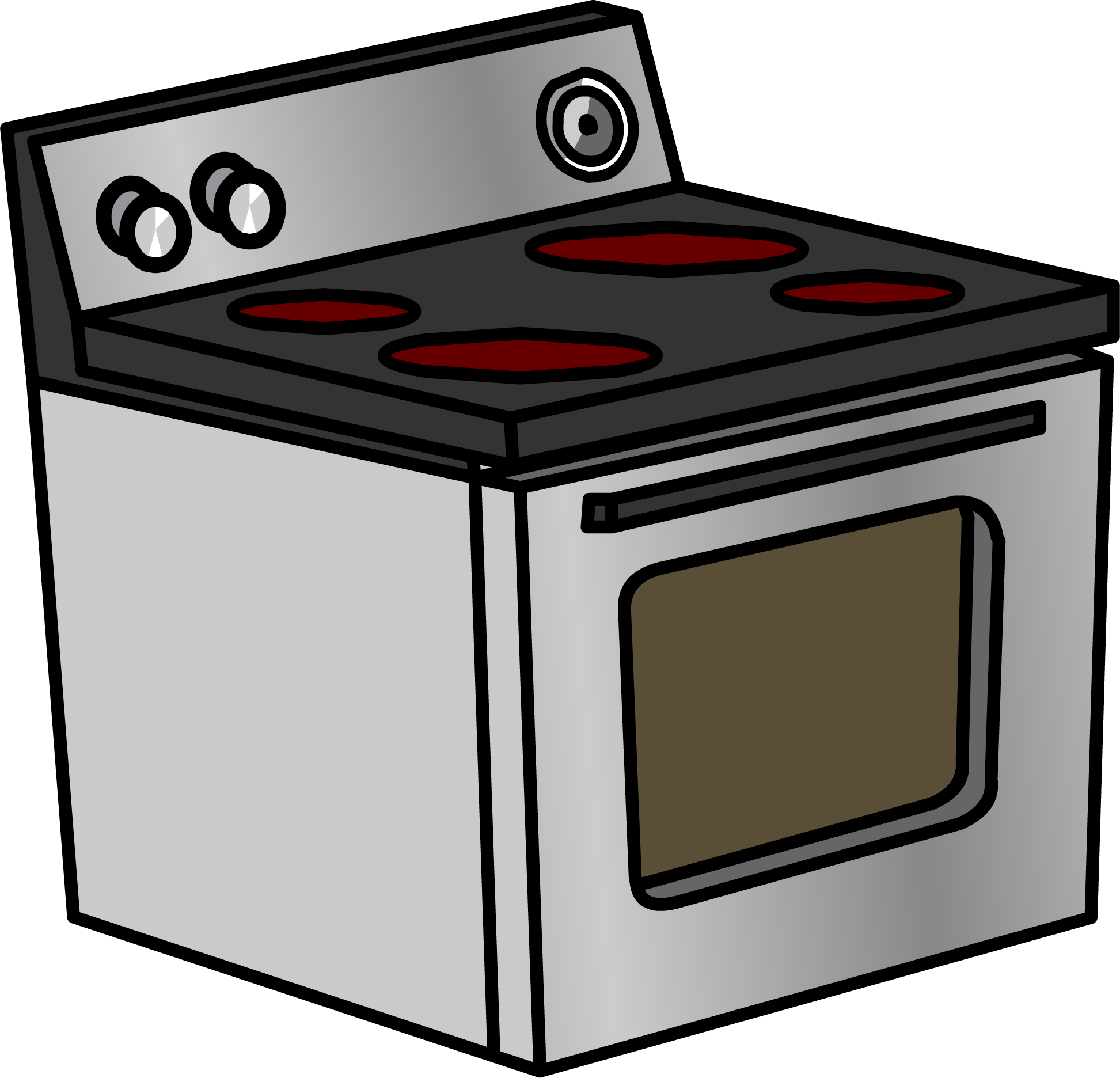 Stainless Steel Stove Sprite 028 - Stove Clip Art (1945x1872), Png Download