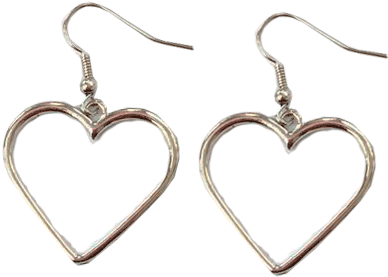 Itgirl Shop Metallic Vintage Heart Earrings Aesthetic - Grunge Vintage Aesthetic Png (460x460), Png Download