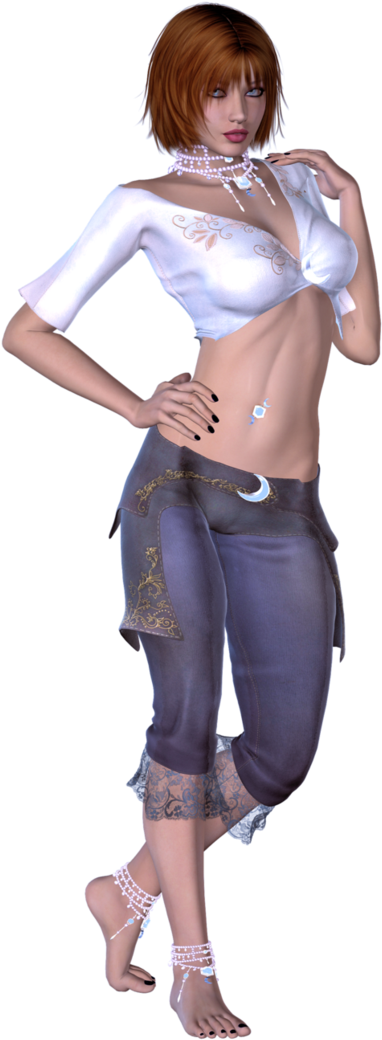 Fantasy Girl Png Transparent Image - Transparent Png 3d Girl (723x1106), Png Download