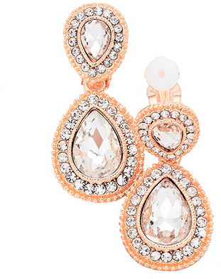 Image Dainty Pear Drop Clip Earrings - Earring (498x498), Png Download