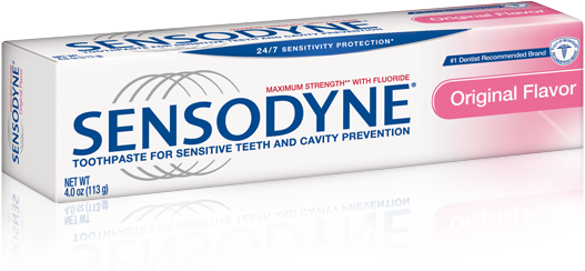 Sensodyne® Original Flavor Toothpaste - Sensodyne Extra Whitening Toothpaste (527x244), Png Download