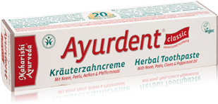 Ayurdent Toothpaste Classic, 75 Ml, Cnc - Ayurdent Classic Toothpaste By Maharishi Ayurveda (75ml (545x390), Png Download