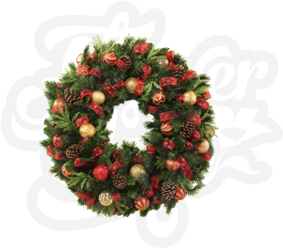 Christmas Wreath - 36 Inch - Christmas Day (450x525), Png Download