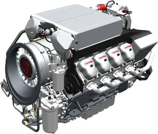 Motor V12 Png (800x524), Png Download