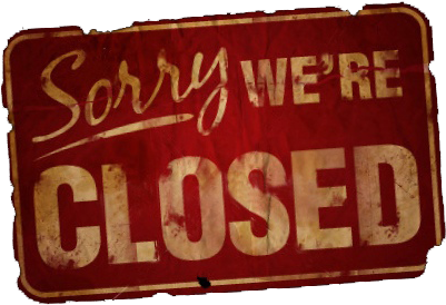 Closed - - Sorry We Re Closed Png (429x297), Png Download