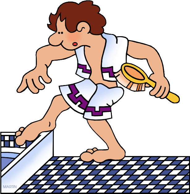Bath Clipart Roman - Clip Art (614x648), Png Download