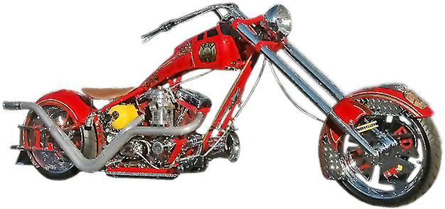 Firebike - American Chopper Moto De Bomberos (640x310), Png Download