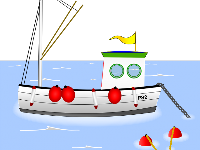 Fishing Boat Clipart Watercraft - My Travel Diary: Kids Travel Journal (640x480), Png Download