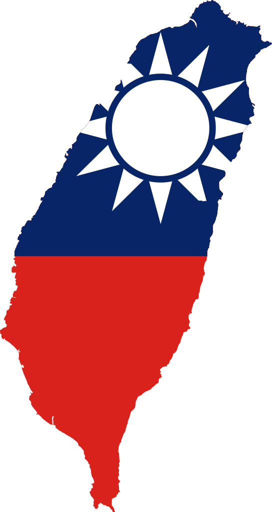 Flag Map Of Taiwan - National Palace Museum (544x1023), Png Download