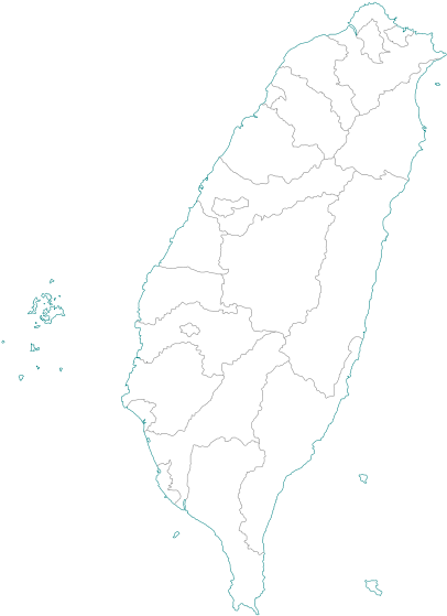 Download Taiwan Political Division Svg Map - Taiwan Map Grey Png - HD