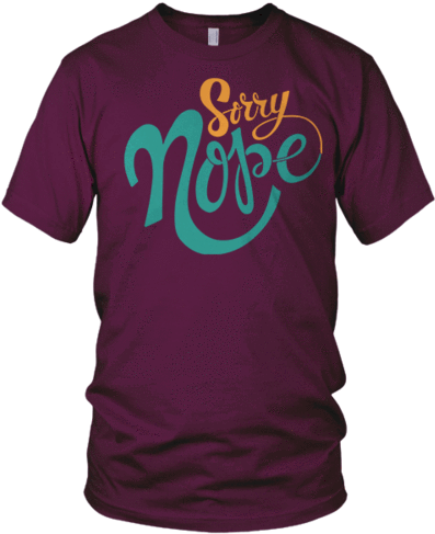 Sorry Nope - Society6 Sorry Nope Area Rug - 2' X 3' By Chris Piascik (600x550), Png Download