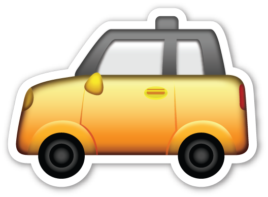 Emoji Clipart Car - Emoji Taxi Png (528x388), Png Download