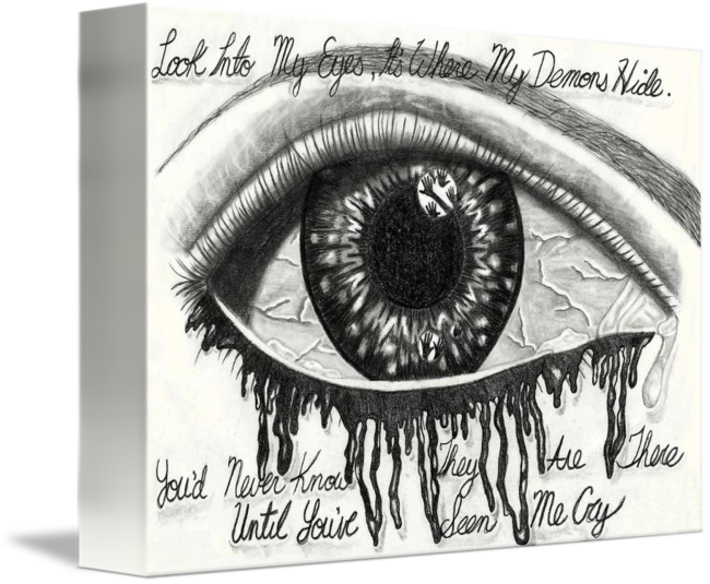 Svg Download Demons In My Eyes By Joce Ruston - Post Traumatic Stress Disorder Drawings (650x535), Png Download