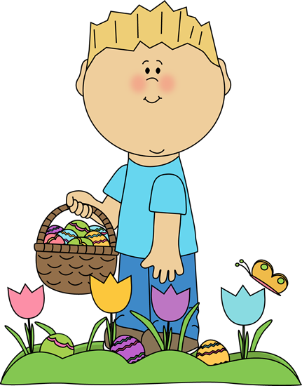Easter Kids Clip Art (431x550), Png Download