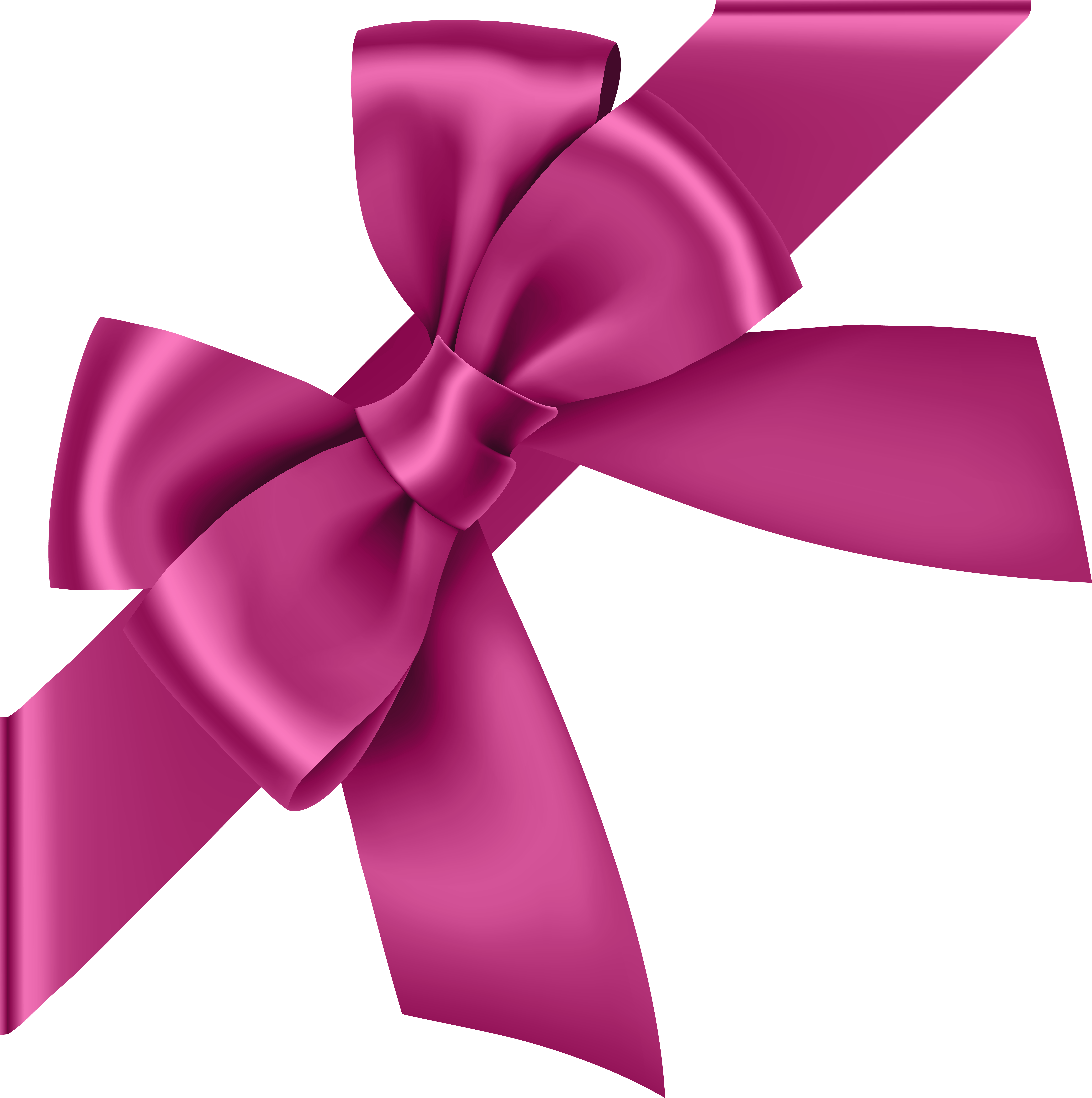 Pink Corner Bow Transparent Clip Art Imageu200b Gallery (7924x8000), Png Download