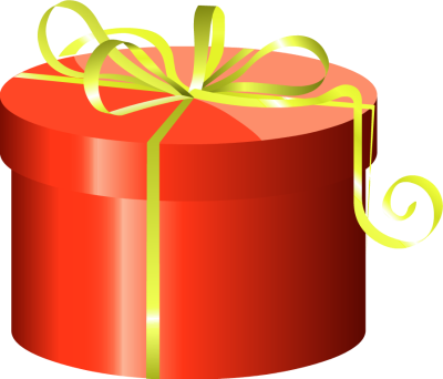 Gift Clipart Cylinder - Cylinder Gift Box (400x342), Png Download