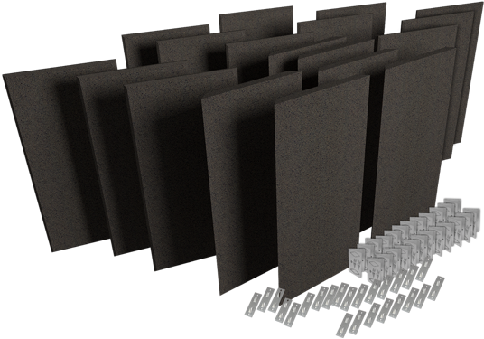 2-obs - Auralex Propanel Kit-2 - Obsidian (propanel Pro Kit (640x387), Png Download