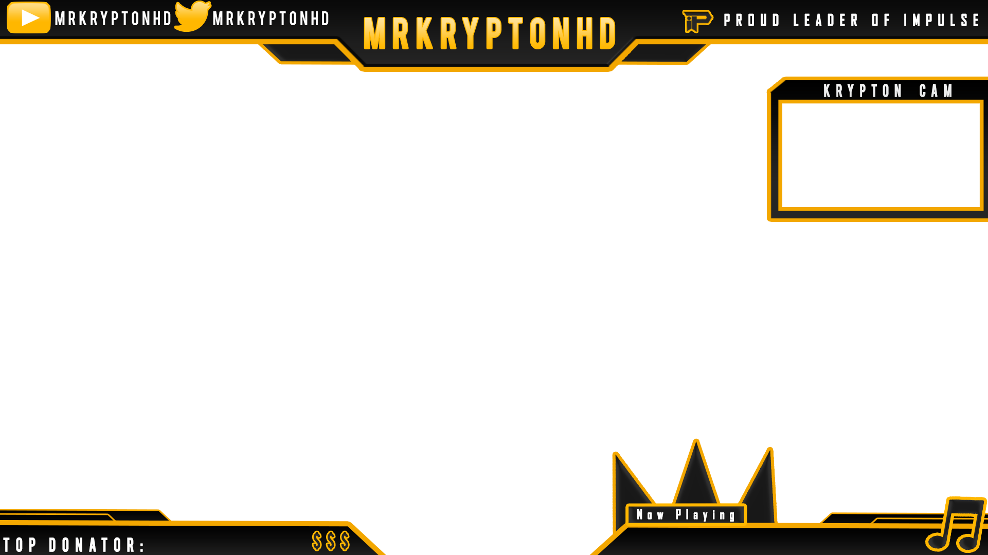 Obs Overlay Template Yellow (1921x1080), Png Download