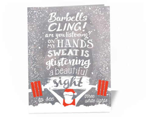 Crossfit Christmas Card - Greeting Card (480x384), Png Download