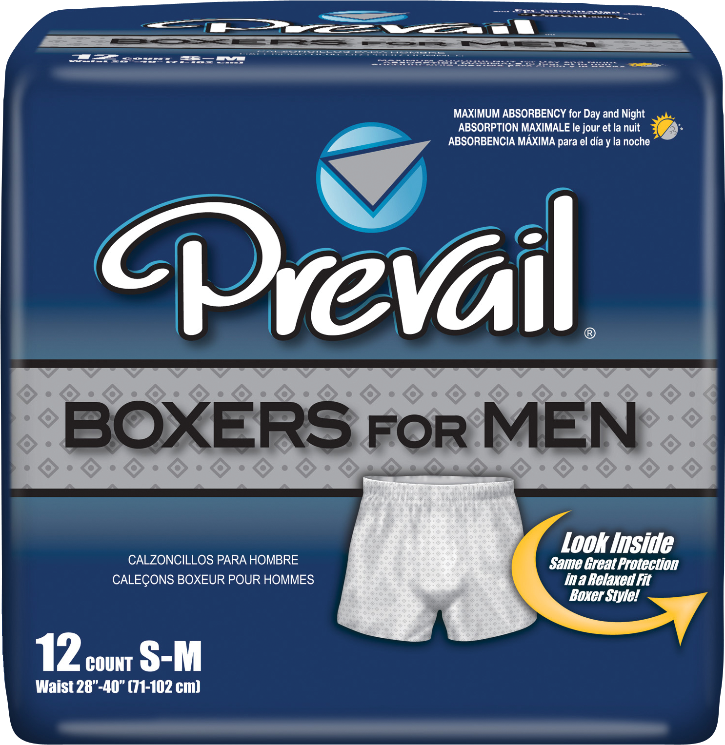 Prevail Boxers For Men - First Quality Absorbent Underwear Prevail Pull On Medium (1928x1946), Png Download