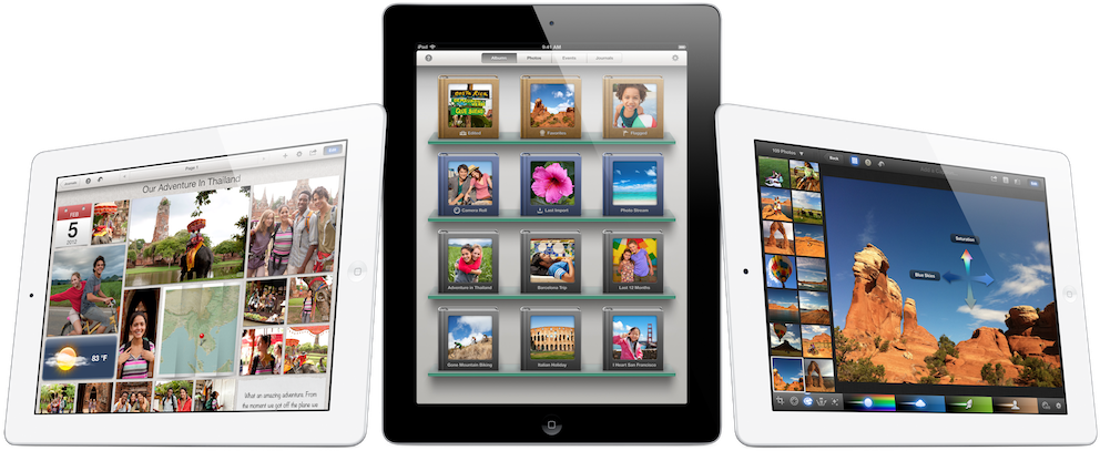 Apple Releases Minor Updates To Imovie, Iphoto, And - Apple Ipad 3rd Gen 9.7 Inch 32gb White(used) (1000x411), Png Download