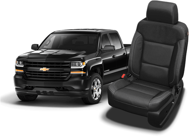 Chevrolet Silverado Leather Seat - 2018 Chevy Silverado Leather Seats (632x449), Png Download