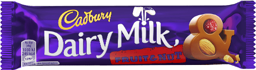 Fruit And Nut Cadbury Chocolate (510x340), Png Download