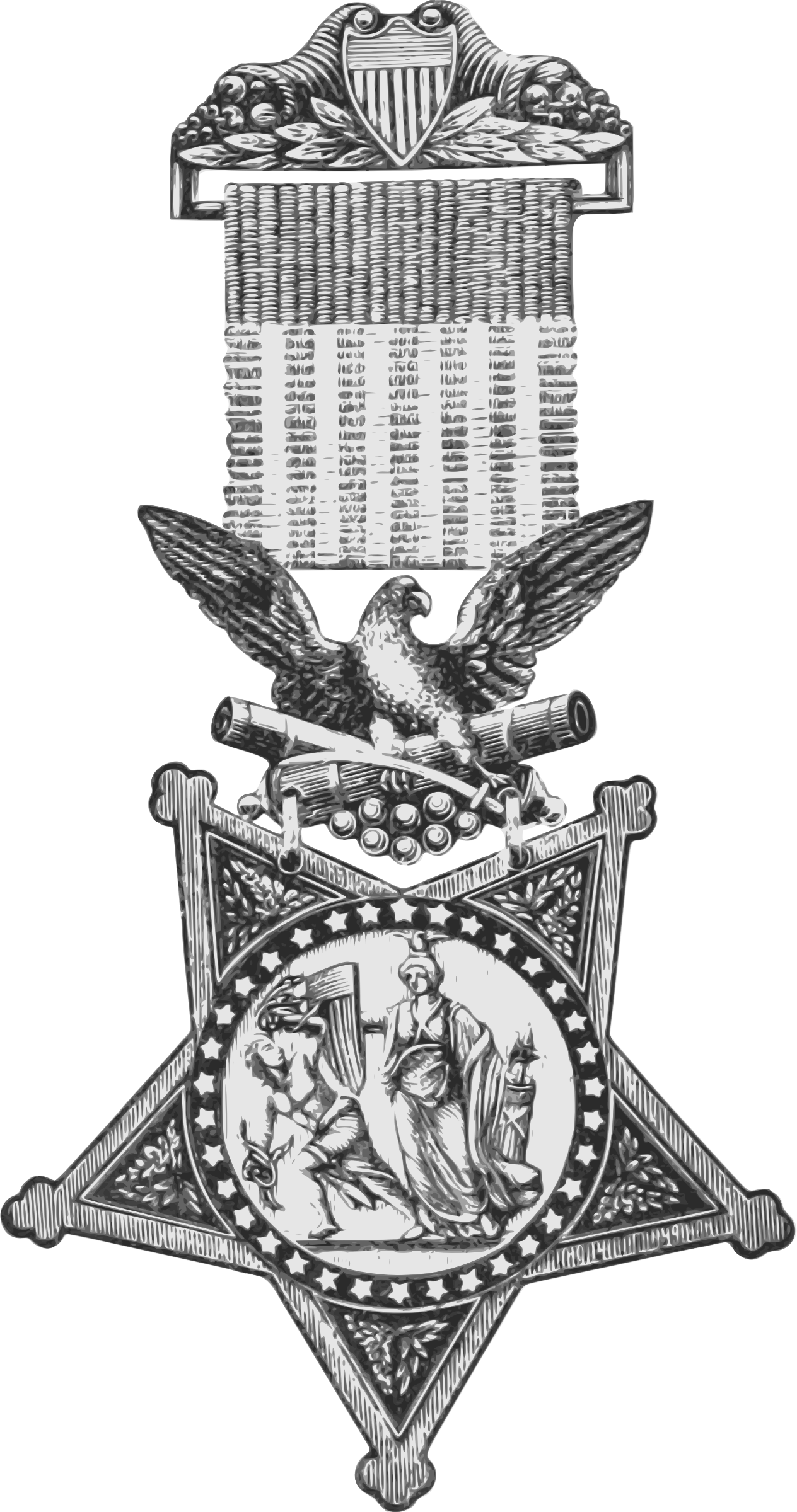 Medal Of Honor Drawing /m/02csf Bravery Medal - History (395x750), Png Download