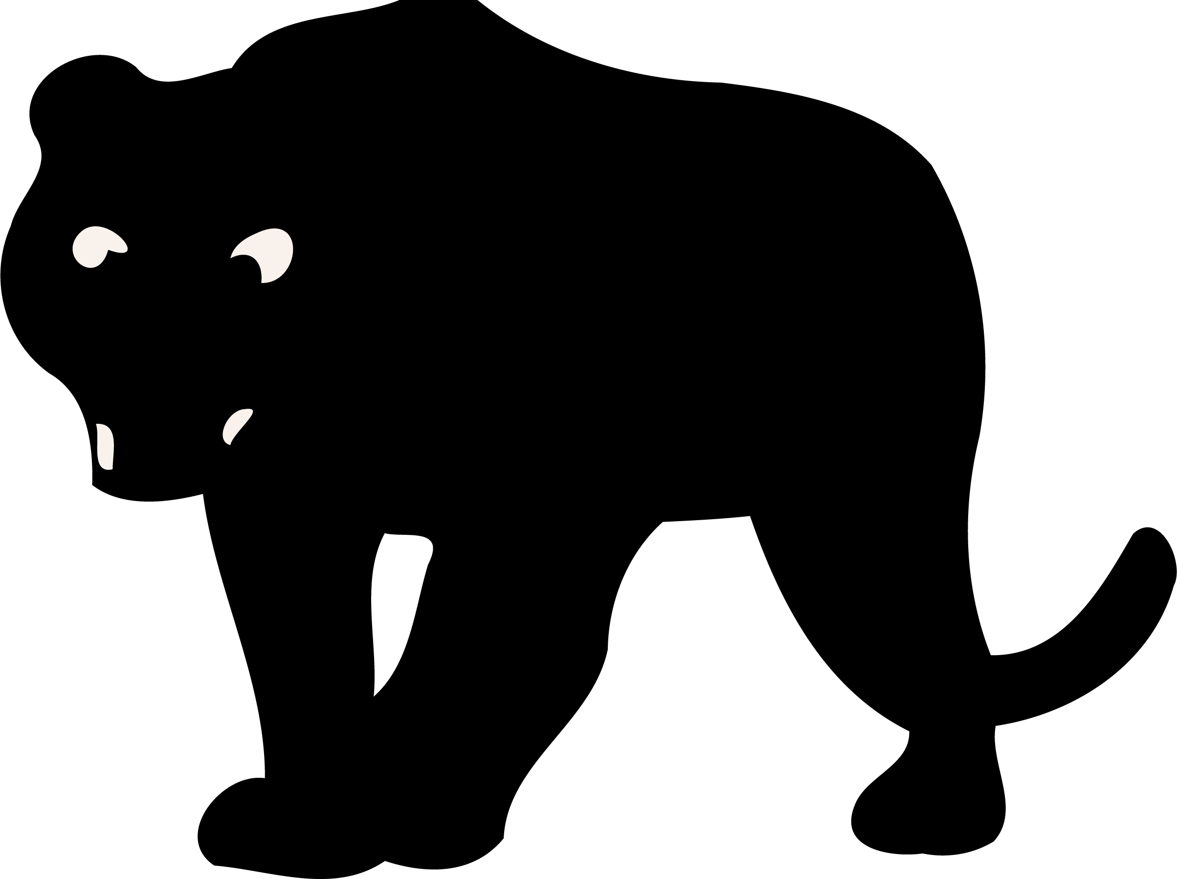 Tigger Silhouette Clipart Png Image Download - Tigger (2407x1798), Png Download