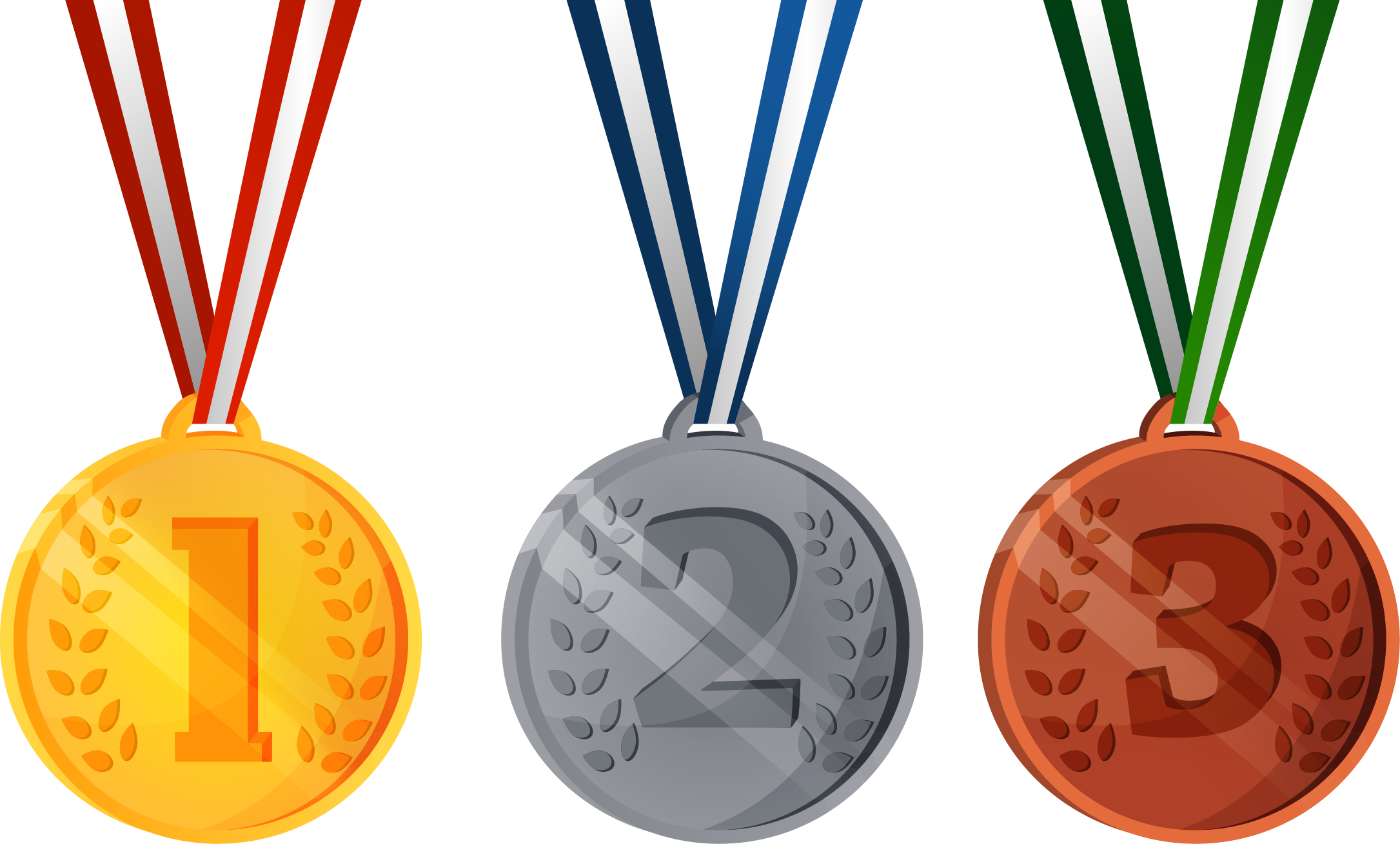 Medals Clipart Many Medal - Png Medals (2171x1309), Png Download