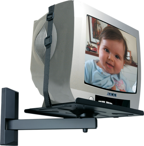 Crt Tv Wall Mount Motion - Tüplü Tv Askı Aparatı (480x487), Png Download