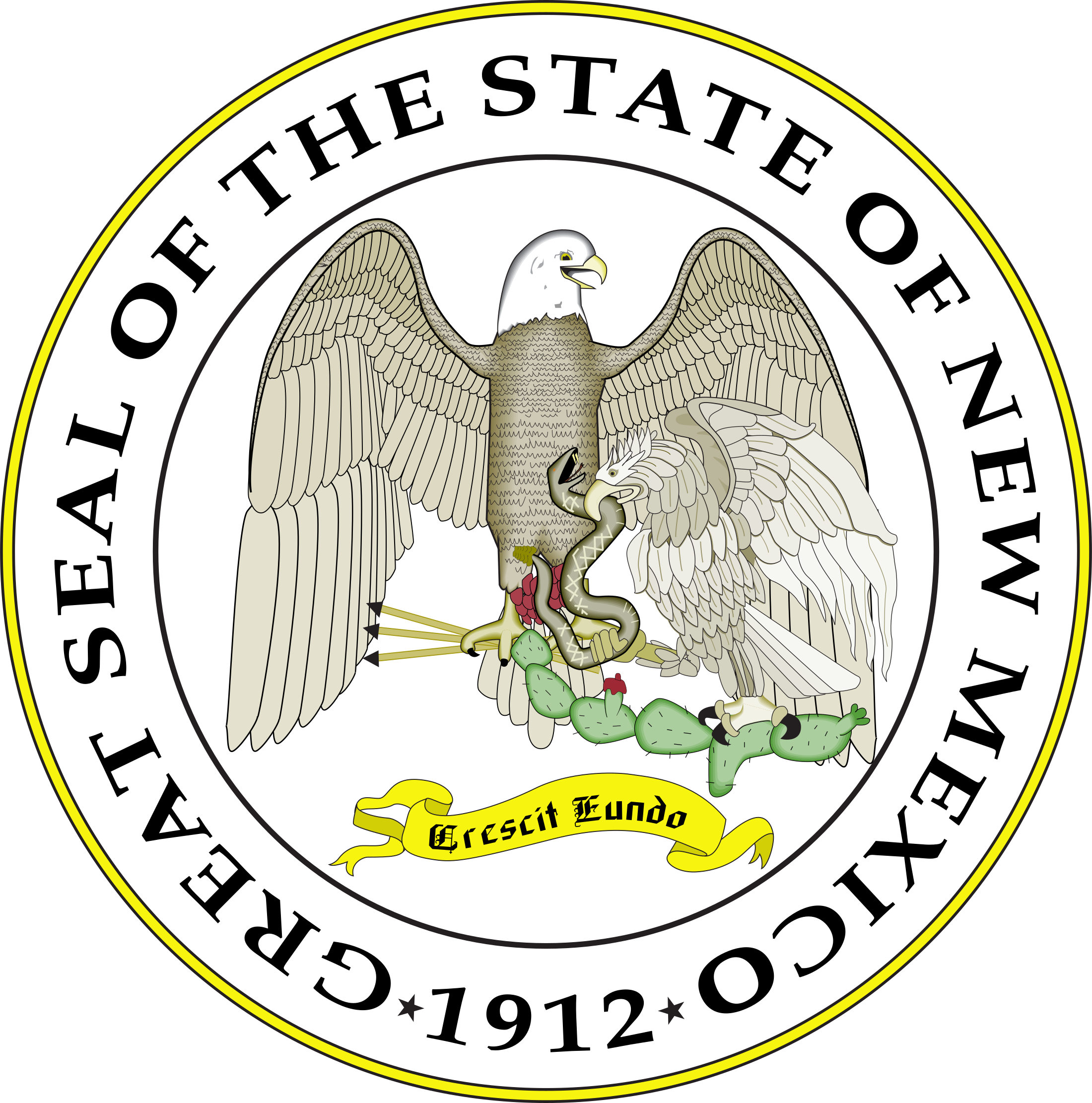 New Mexico State Seal Png - New Mexico Official Seal (2200x2222), Png Download