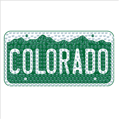 Co License Plate - Label (480x480), Png Download