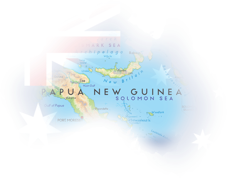 Australian Visa Application Centre - Papua New Guinea Map (790x625), Png Download