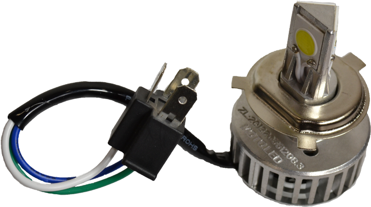 Moto Led H4 Headlight Replacement Bulb - Moto Led Headlight (800x439), Png Download
