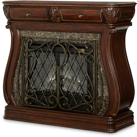 The Sovereign Fireplaces Collection Fireplace - Aico Furniture Sovereign Fireplace With Swing Doors (600x510), Png Download