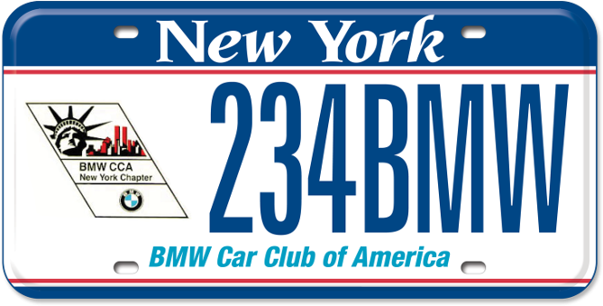 Bmw Car Club Of America Custom Plate - Bmw Cca License Plate (668x347), Png Download