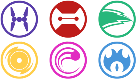 Bh6 Symbols - Big Hero 6 The Series Symbols (500x296), Png Download