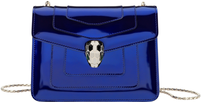 Flap Cover Bag Serpenti Forever In Royal Sapphire Brushed - 281206 Bulgari (505x394), Png Download