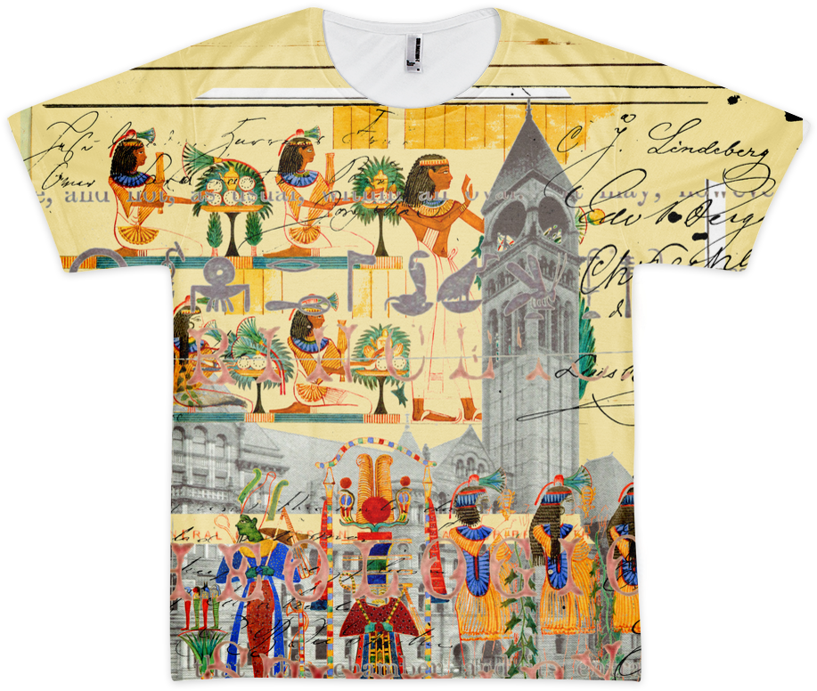 American Apparel White Flat Front Mockup - Egyptian Tomb Wall-painting (1000x1000), Png Download