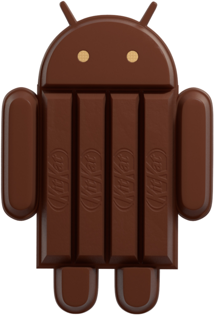 286kib, 800x799, Andro - Kitkat Android (800x799), Png Download