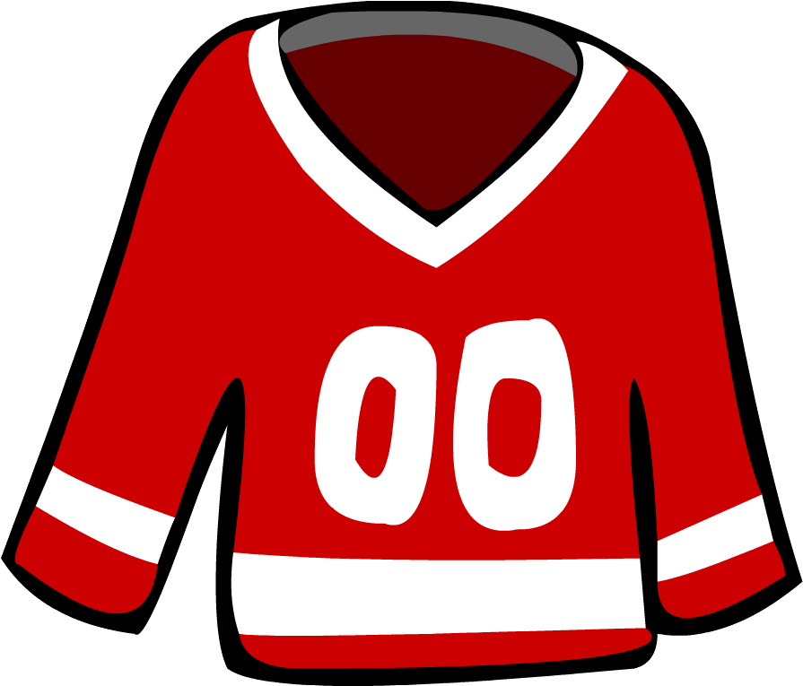 Old Red Hockey Jersey - Red Jersey Clip Art (943x766), Png Download