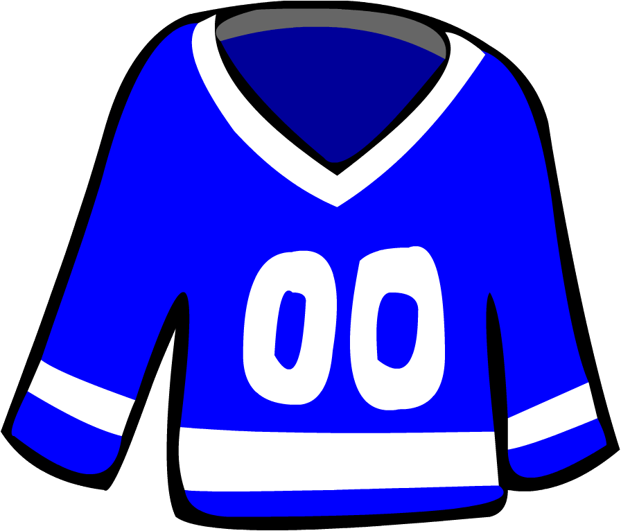 Old Blue Hockey Jersey - Hockey Jersey Png (896x766), Png Download