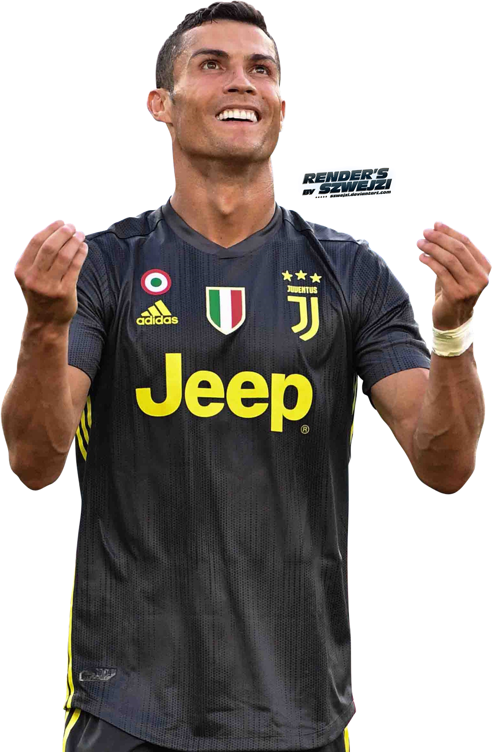 Ronaldo Juventus Black Jersey (1000x1500), Png Download