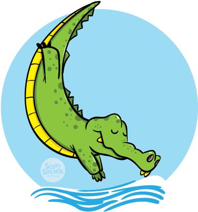 Level 6 Gator - Portable Network Graphics (454x463), Png Download