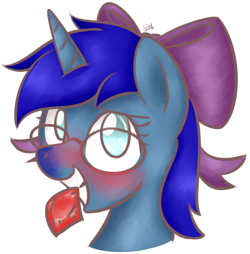 Sugar Morning, Blushing, Bow, Bust, Commission, Condom, - Morning (1024x1024), Png Download