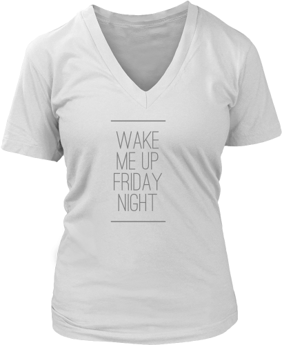 Wake Me Up Friday Night - Stand With Rex 2016 (ladies) - District Womens V-neck (500x500), Png Download
